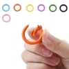 Leliafleury 20Pcs Spring O Rings 27mm Metal Round Carabiner Coloured