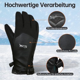 HCMCTIH2A-MCTi Gloves Men's Cycling Gloves Winter Gloves Running Gloves Sports Gloves Touchscreen Gloves Warm Black Waterproof for Winter Spring