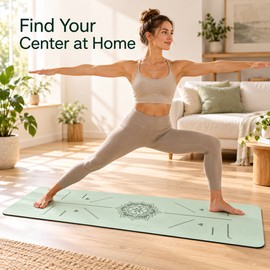 6mm TPE Anti-Slip Yoga Mat, 180 x 57 cm Eco-Friendly Pilates and Home Workout Exercise Mat