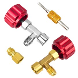 CALPOSE R134a Perforador de Lata, Perforador de Lata de Refrigerante R134a con Autosellado y Estilo Perforación para Sistemas de Aire Acondicionado Automotriz, Herramientas de Refrigerante R134a con