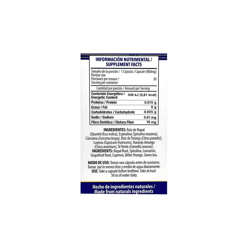 Sm Dayer's 30 Caps Raiz De Nopal, Toronja Cúrcuma Cayena