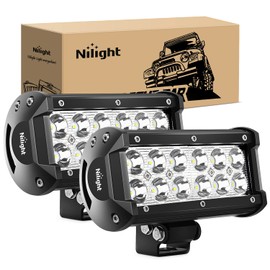 Nilight Led Light Bar 2PCS 36w 6.5Inch Spot Off Road Lights Super Bright Driving Fog Light Boat Lights Driving Lights Led Work Light SUV Lamp