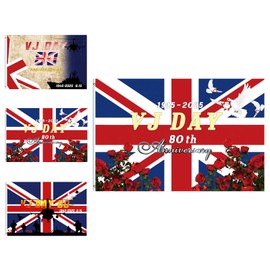 5ft VJ Day 80th Anniversary Flag,VJ Day Large Flag 80th Victory Flags 5 * 3FT,80 Years Victory over Japan Flags 80 Years VJ-Flag Party Parades Celebration Decor Bunting Banner 2025 Gifts Memorabilia