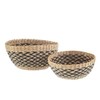 Sass & Belle Black Chevron Seagrass Decorative Bowls - Set
