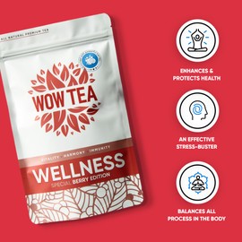 WOW TEA: Berries Wellness Tea and Blue Tea Bottle