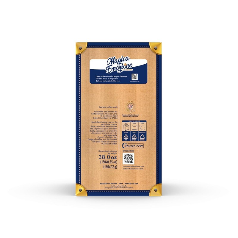 CAFFÈ BORBONE Cialda Compostabile, Miscela Nera - 50 Cialde -