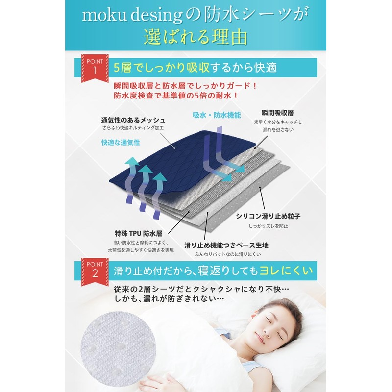 [Magazine Published] Waterproof Sheets, 5 Layers, Quick Absorption, Supervised by