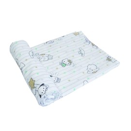 Vit Heart Sanrio Baby Star Grey Stripe Gauze Swaddle (SB03S) White