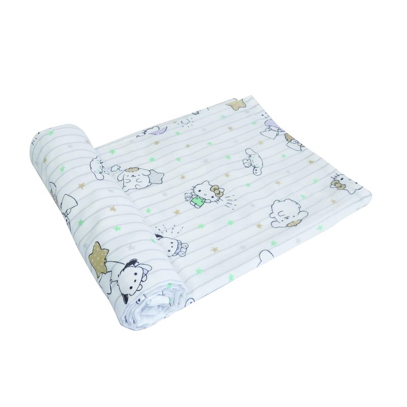 Vit Heart Sanrio Baby Star Grey Stripe Gauze Swaddle (SB03S)