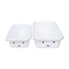 Fuji Horo Shallow Square Container, Storage Container, Set of 2,