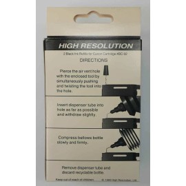 High Resolution Canon BJ-200 Black Ink Refill Kit for Cartridge BC-02 -Twin Pack