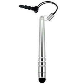 Silver Stylus Touch Pen Aluminum Compatible with Lively Jitterbug Smart4, Compact