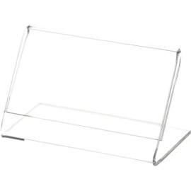 Plymor Clear Acrylic Sign Display/Literature Holder (Angled), 3.5" W x 2" H (3 Pack)