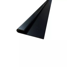 Mr Metal Aluminum 2" J Trim BLACK Aluminum Trailer RV Capping Mill Finish 92" Long, 1/4" Inside