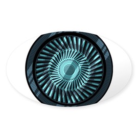 CafePress Turbine Tools Aviation Airplane Mechanic Sticker Oval Car Bumper Sticker(10-Pack)