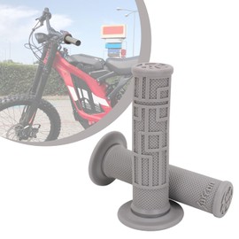1 Pair Motorcycle Handlebar Grips,Motorcycle Handle Bar Hand Grips Non-slip for Electric Bike Sur Ron Light Bee S/X-Grey