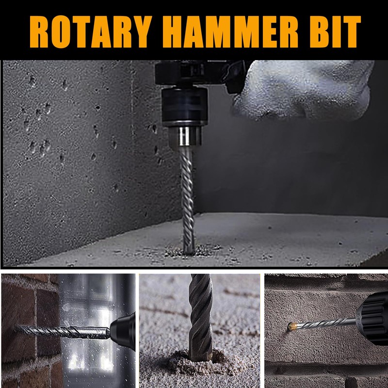 5 Pack 15/64 inch x 4.33 inch SDS Plus Rotary