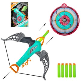 XJSGS Arrow and Bow Set for Children Toy, Archery Set 5 Foam Darts with Suction Cup, Target Exercise Shooting Games Indoor Outdoor Toy for Boys and Girls (Green)