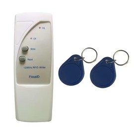 RFID Reader Writer Copier for Both 125KHz Proximity Card 1326 Family Cards & EM4100 ID Card + 2Pcs Writable Keyfobs