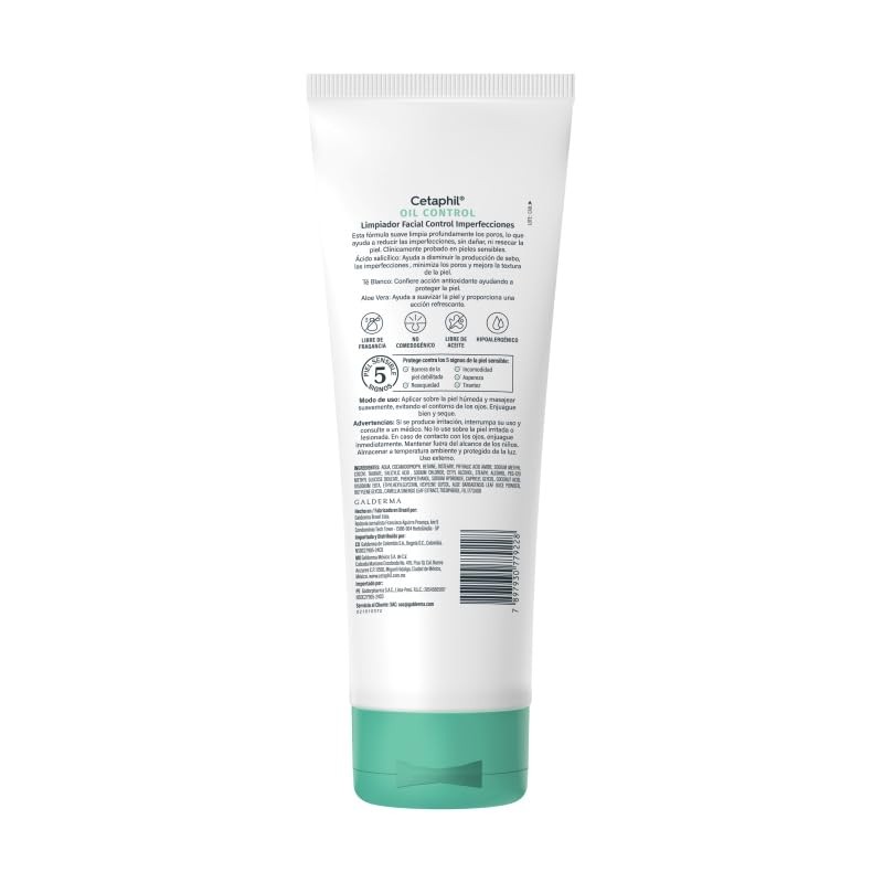 Cetaphil Oil Control Limpiador Facial 2 cido Saliclico 250ml