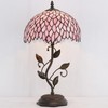 LXHCYOU Tiffany Table Lamp, Stained Glass Desk Light, W12H19 Inch,