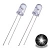 100 x White 3mm Ultra Bright LEDs Clear LED Bulb