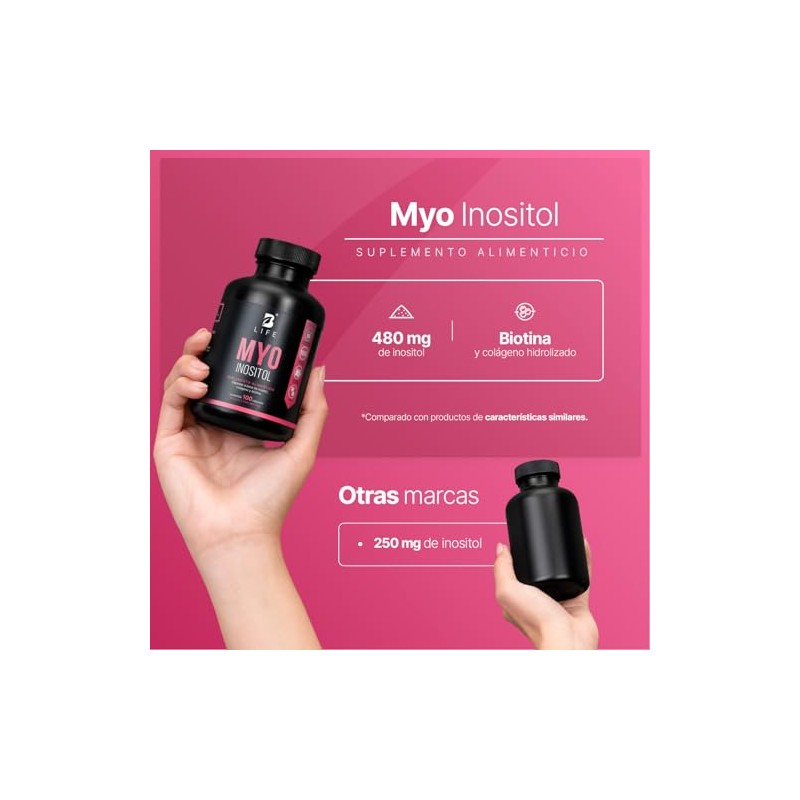 B Life | Inositol de 100 Cápsulas de 500 mg