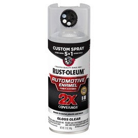 Rust-Oleum Rust-Oleum 2X Automotive Enamel Custom Spray 5-in-1 Spray Paint, 12 oz, Gloss Clear