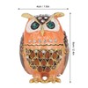 Owl Trinket Box Cute Appearance Brown Metal Jewelry Box for