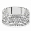 Sdouefos 925 Sterling Silver Cubic Zirconia Eternity Engagement Wedding Bands