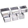 Ateco Plain Edge Square Cutters in Graduated Sizes, Stainless Steel,