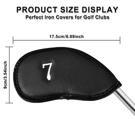 10‑Pack Golf Iron Head Covers, Fits Most Clubs Gift for Golfers