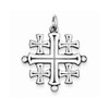Sterling Silver Antiqued Jerusalem Cross Pendant