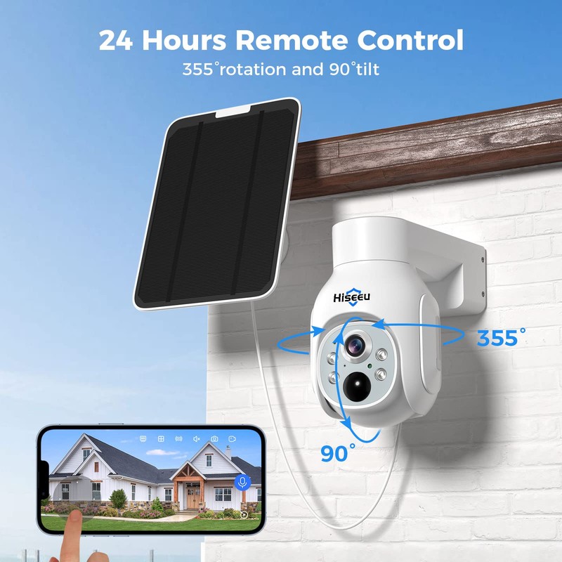 Hiseeu Outdoor Security Camera Waterproof Home Security CCTV WiFi Surveillance