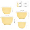 BoxedHome Yellow Mixing Bowl Set Plastic Salad Bowl Non-Slip Stackable