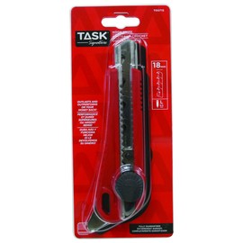 Task T00715 18mm Ratchet Lock Signature Utility Knife with Soft Touch Coating and Hook Blade