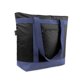 BeeGreen Cooler Bag Soft Insulated Tote for Beach Travel Grocery Shopping Lunch Portable Large Ice Coolers with Handle Hard Freezer Bags with Zippered Top Foldable Leakproof Delivery Totes Black