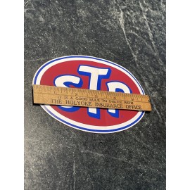 Vtg STP vinyl cut sticker decal 6" full color Oil 80s Racing NHRA Truck