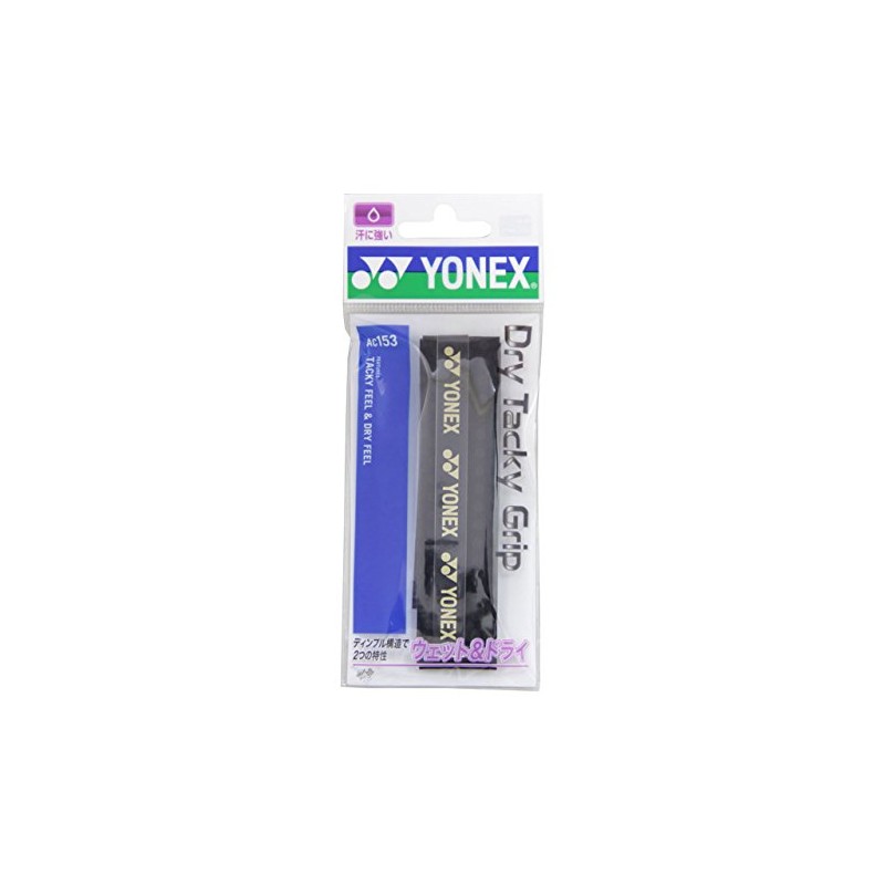 Yonex AC153 007 Dry Tacky Grip (Pack of 1), Black
