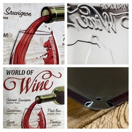 CRAFTY CAPERS World of Wine Vintage Design Large Tin Sign