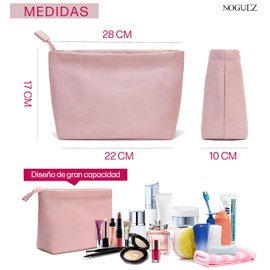 Noguez. Organizador de Bolso, Neceser de Viaje para Mujeres, Cosmetiquera de Viaje, Bolsa de Maquillaje, Estuche de Maquillaje, Bolsa Cosmetiquera de Viaje de Gran Capacidad. (Negro)