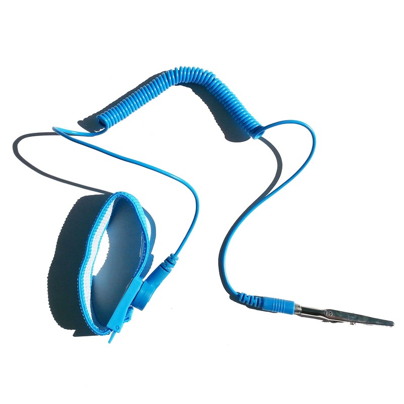 TLONiX Anti-Static Wrist Strap/Blue Adjustable Band ESD Discharge Grounding