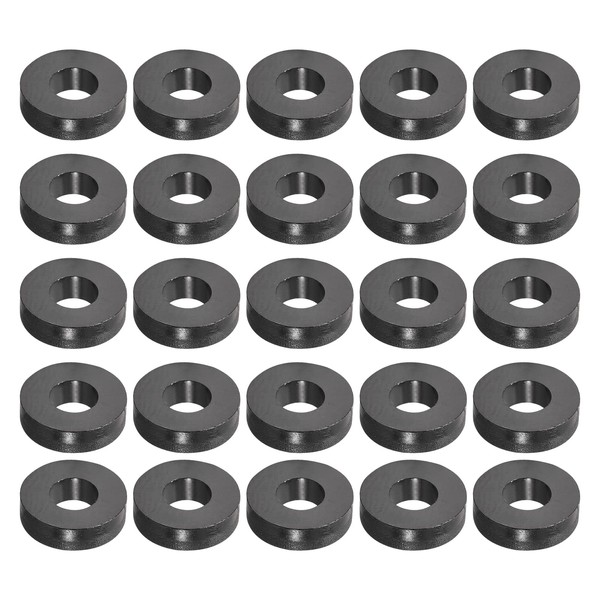 YOKIVE Pack of 250 Black Round Spacers, Non-Threaded Washers with