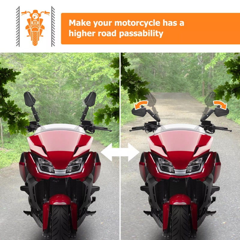CB Motorcycle Rearview Mirror Set 10mm 8mm Mount For KTM