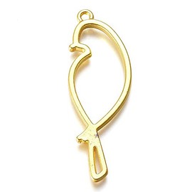 Fashewelry - 20 colgantes de aleación de zinc con diseño de pájaro abierto en la parte trasera para hacer joyas, 45,5 x 16 mm