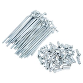 RATCHROLL 1 Set Universal Bicycle Spokes 12G 69mm Length Bike Wheel Spokes Nipple Silver Tone Carbon Steel Galvanized