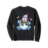 Snowman with Carrot Nose Scarf Winter Christmas Sweatshirt
