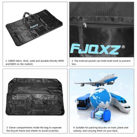 CamGo Folding Bike Travel Bag Bicycle Carrier Case by BAIGIO Outdoors Carrying Bag for 26inch Bike (Black, 26 inch)