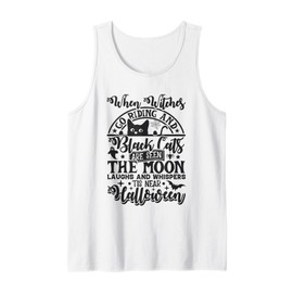 When Witches Go Riding Black Cats are Seen Moon Laughs Tank Top