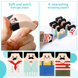 Mabor 8 Stück kahlen Onkel-Radiergummis, Lustige Bleistift Niedliche Salaryman für Büro Schulbedarf Kunst Schreibwaren Back to School Geschenke für die Schule Klassenzimmer Belohnungen Party Favors